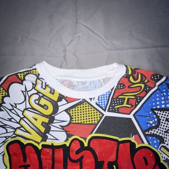 Bailey Apparel Launder HUSTLE Retro Pop Art Graphic T Shirt Mens Size Small - Picture 9 of 16